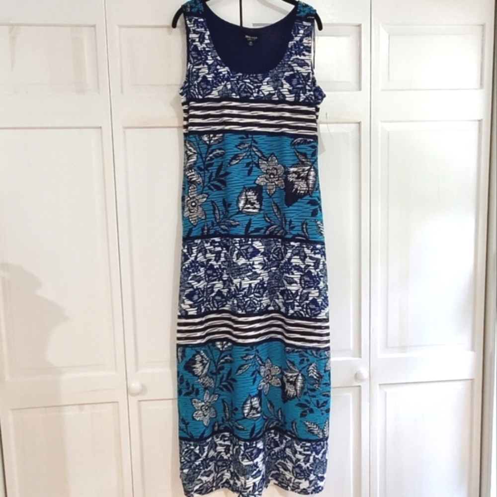 Ronni Nicole Turquoise / Navy Maxi Dress